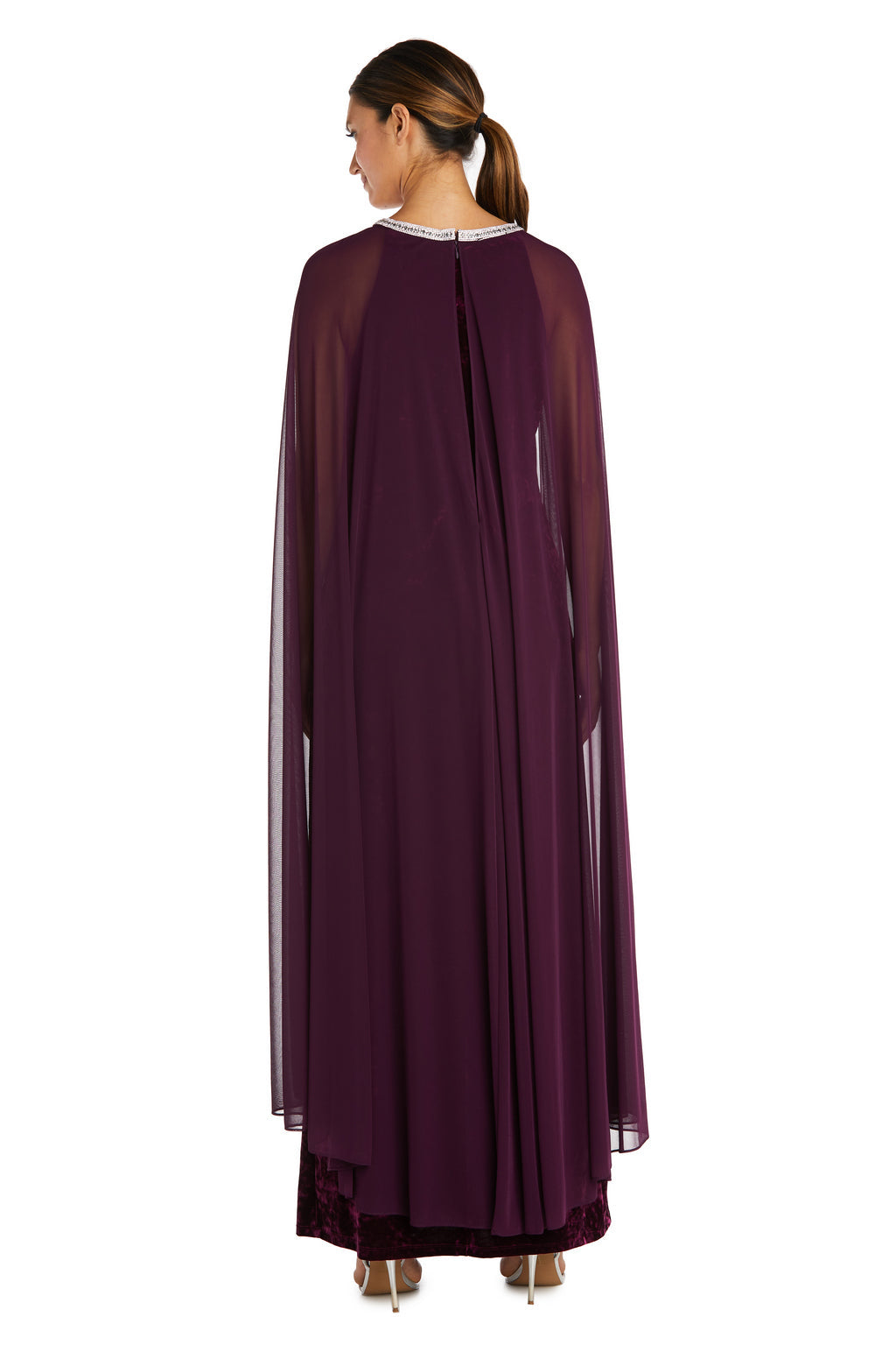Mother of the Bride Dresses Long Formal Mother of the Bride Cape Dress Wine