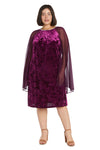 Plus Size Dresses Short Cocktail Plus Size Mother of the Bride Cape Dress Plum