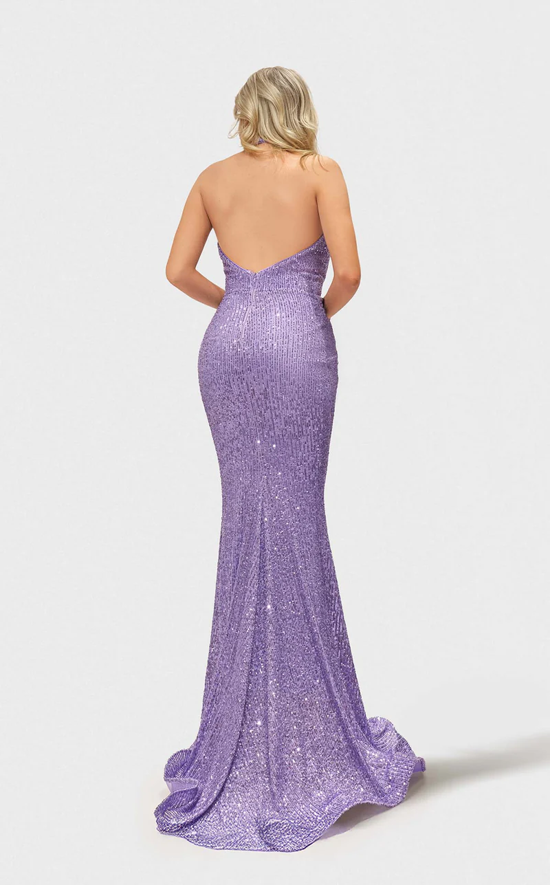 Prom Dresses Long Formal  Mermaid Sequin Prom Dress Purple