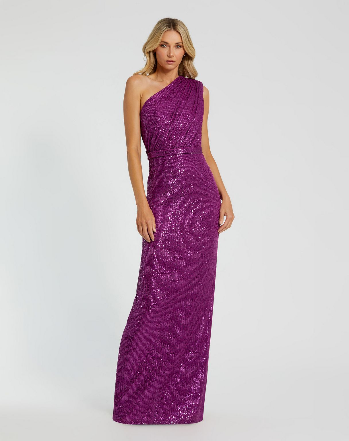 Prom Dresses Long One Shoulder Formal Prom Gown Purple