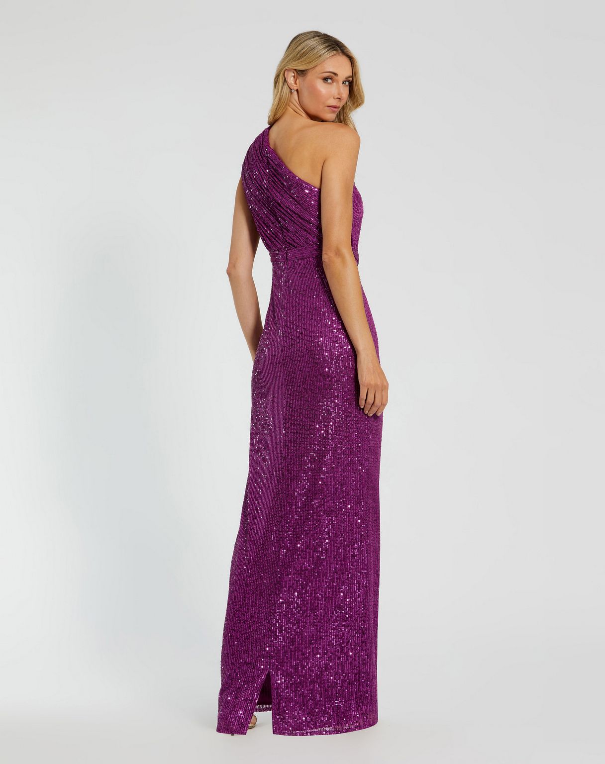 Prom Dresses Long One Shoulder Formal Prom Gown Purple