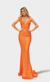 Prom Dresses Formal Mermaid Fit Long Prom Dress Neon Orange