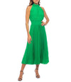 Cocktail Dresses Pleated Midi Length A Line Cocktail Dress Kelly Green