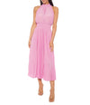 Cocktail Dresses Pleated Midi Length A Line Cocktail Dress Pink