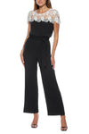 Jumpsuit Lace Long Formal Jumpsuit Ivory Black