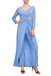 Jumpsuit Long Sleeve Formal Beaded Jumpsuit Periwinkle