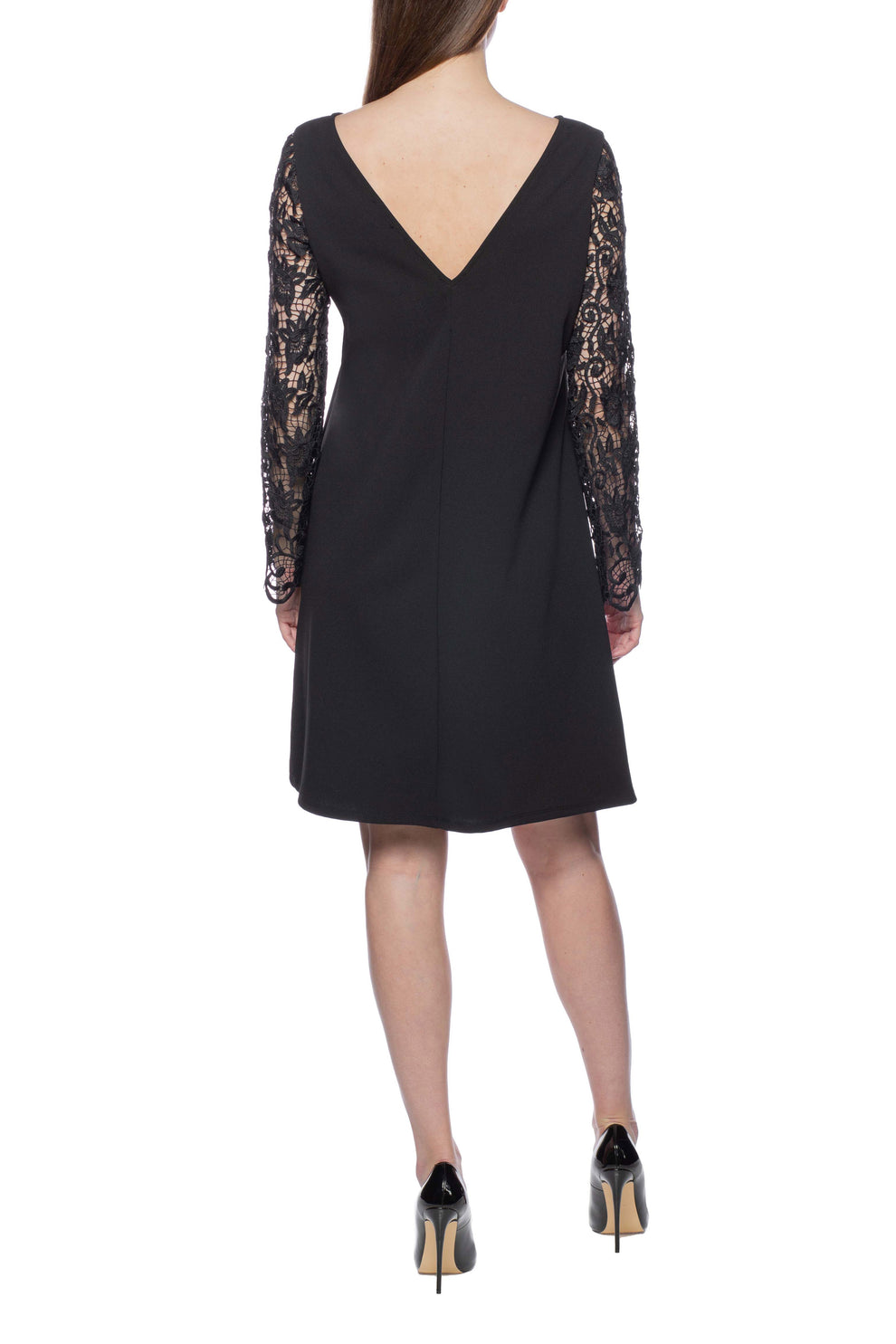 Cocktail Dresses Short Cocktail Long Sleeve Lace Dress Black