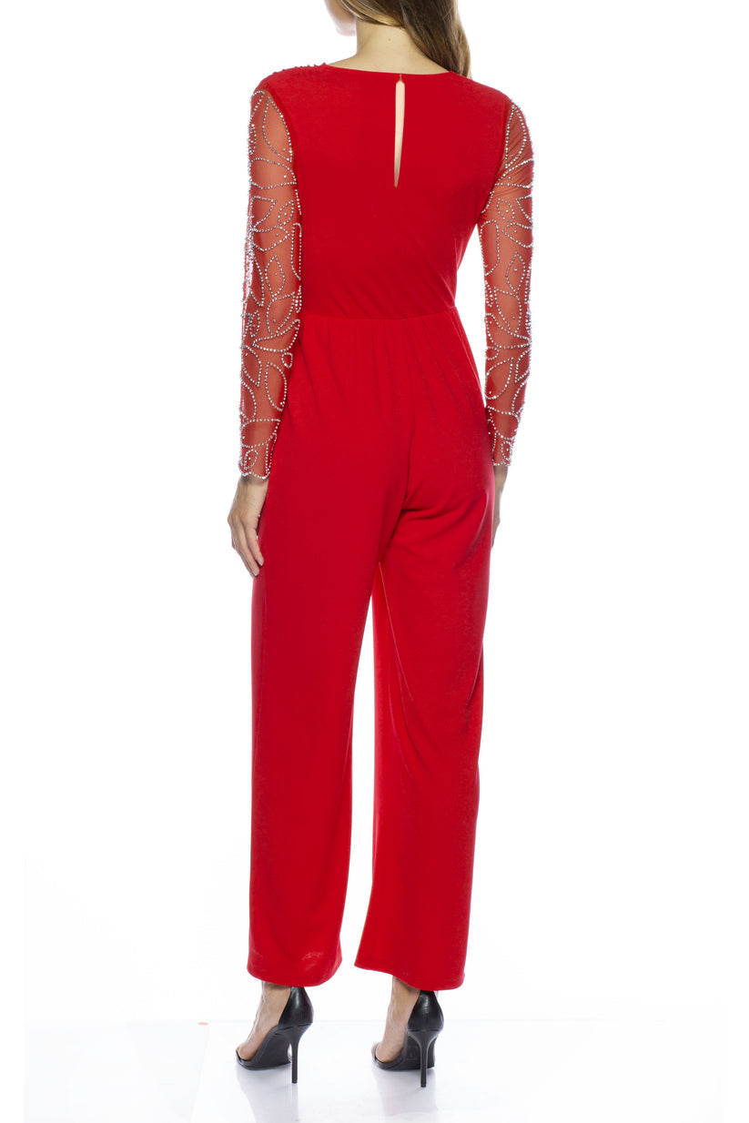 Jumpsuit Long Formal Elastic Jumpsuit RED