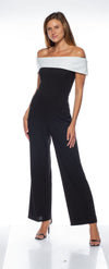 Jumpsuit Off Shoulder Wide Leg Jumpsuit Black Ivory