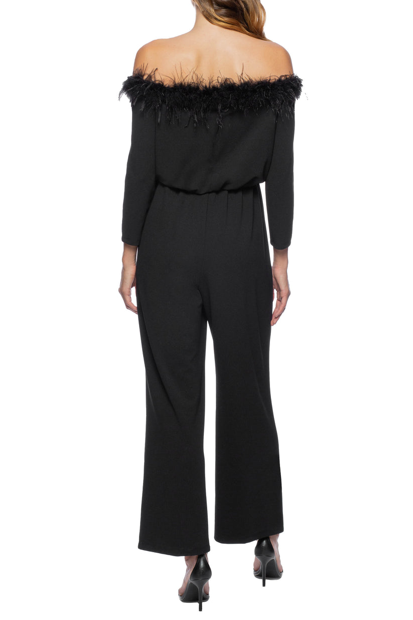 Jumpsuit Long Formal Blouson Jumpsuit  BLACK
