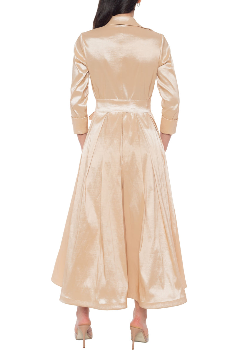 Cocktail Dresses A Line Midi Collar Cocktail Dress Champagne