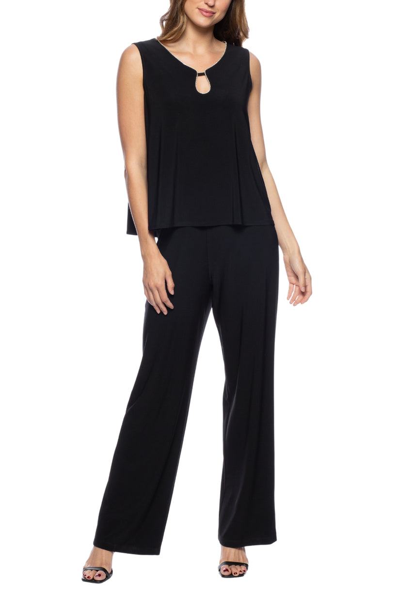 Pant Suit Long Set Formal Pant Suit BLACK