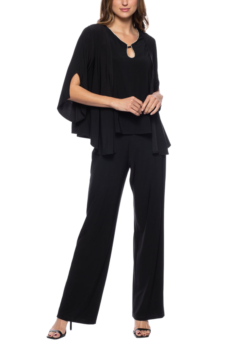 Pant Suit Long Set Formal Pant Suit BLACK