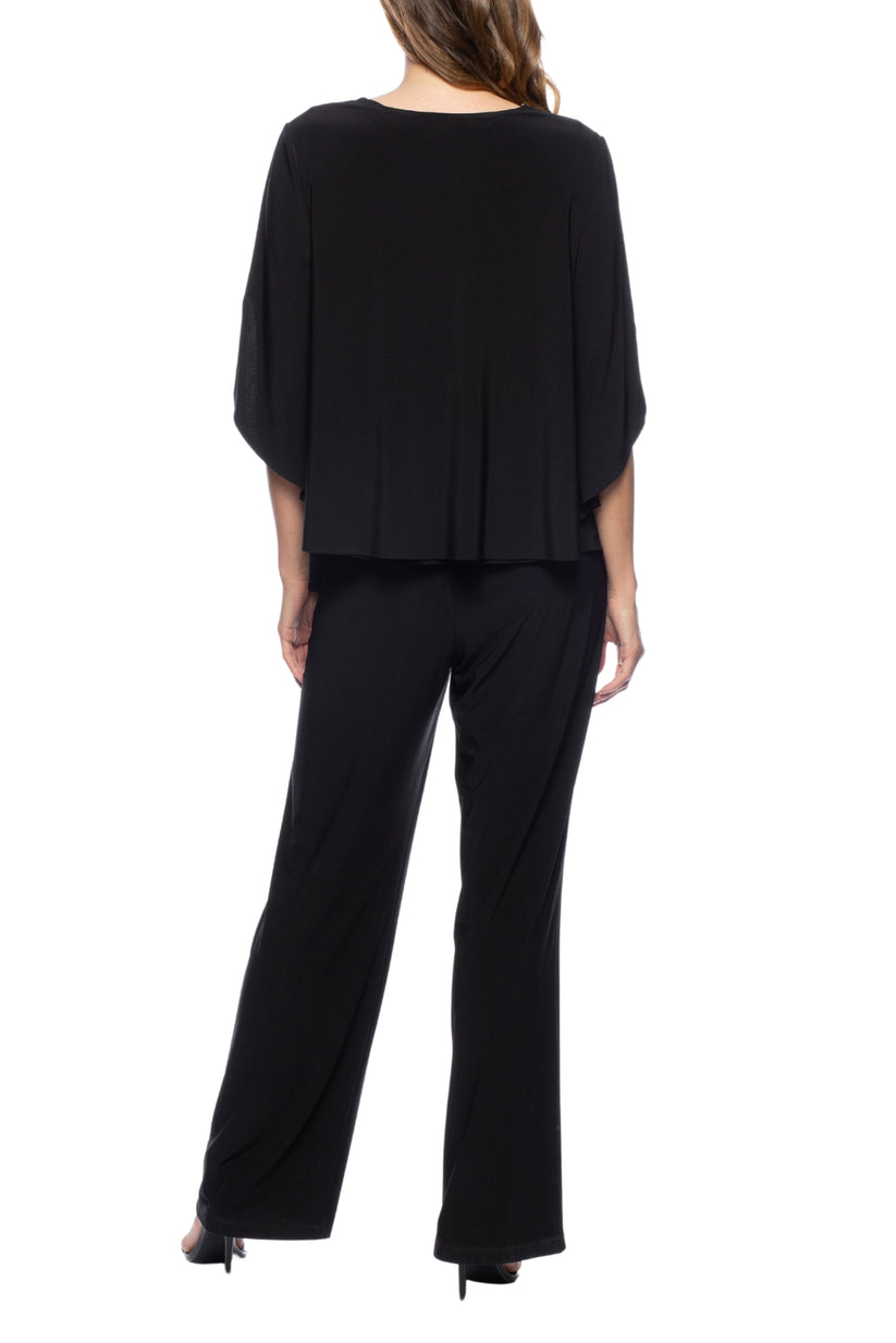 Pant Suit Long Set Formal Pant Suit BLACK
