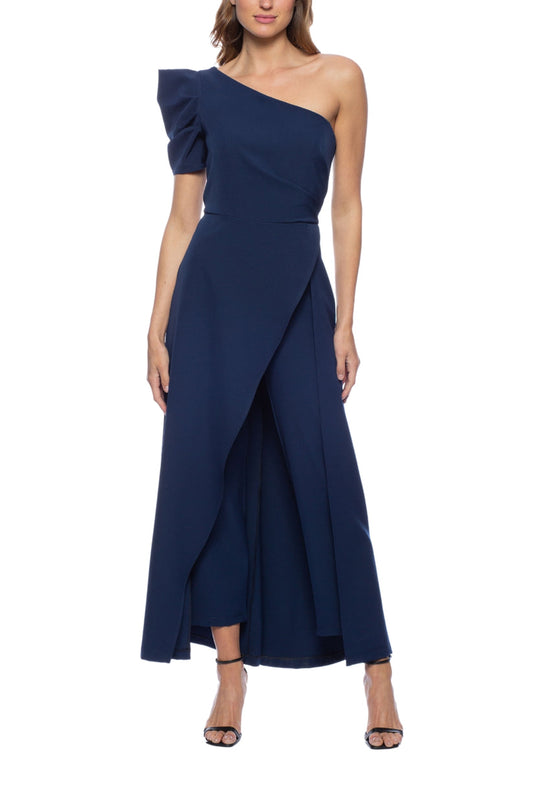 Jumpsuit Long Formal Puff Sleeve Jumpsuit Navy