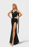Prom Dresses Prom Fitted Long Formal Slit Dress Black