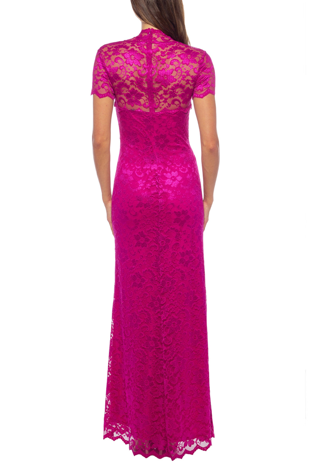 Formal Dresses A Line Long Lace Formal Evening Dress Fuchsia