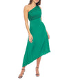 Cocktail Dresses Short Pleated Midi Length Cocktail Dress Kelly Green
