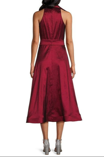 Cocktail Dresses Short Midi Length Cocktail A Line Dress Wine