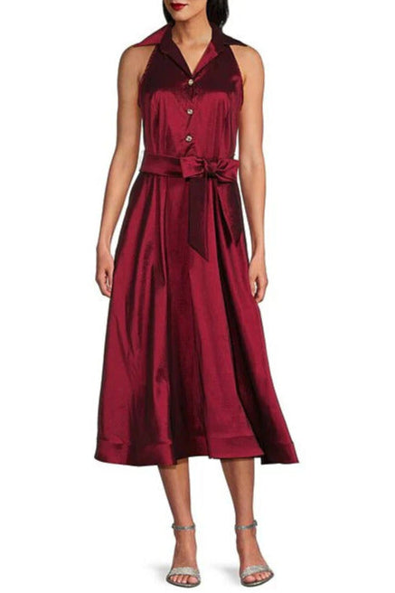 Cocktail Dresses Short Midi Length Cocktail A Line Dress Wine