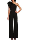 Jumpsuit Formal Long Ruffle Jumpsuit Black