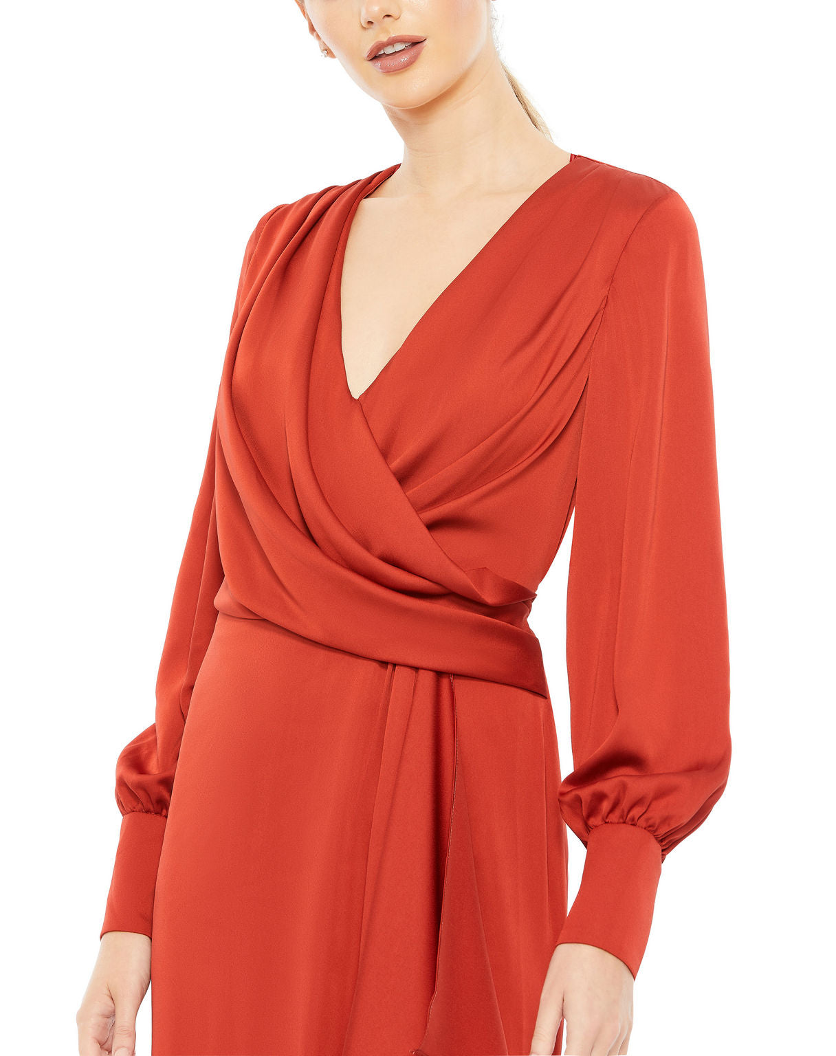 Formal Dresses Long Sleeve Formal Prom Dress Brick