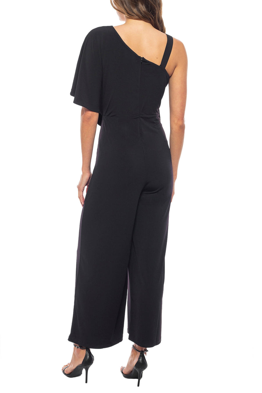 Jumpsuit Formal Long Flutter Sleeve Jumpsuit Black