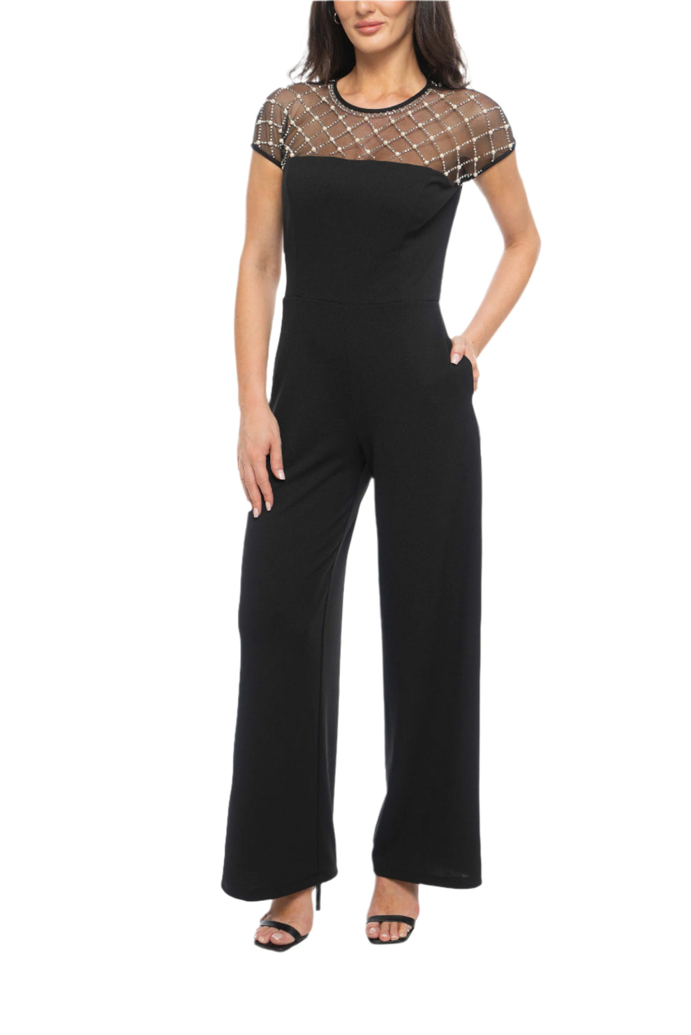 Jumpsuit Long Formal Beaded Jumpsuit Black