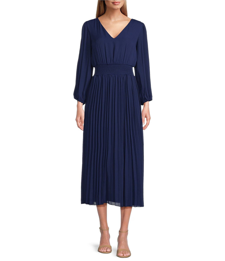 Mother of the Bride Dresses Pleated A Line Cocktail Maxi Dress Navy