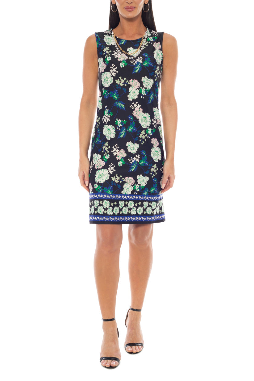 Cocktail Dresses Short Cocktail Floral Print Dress Black Multi