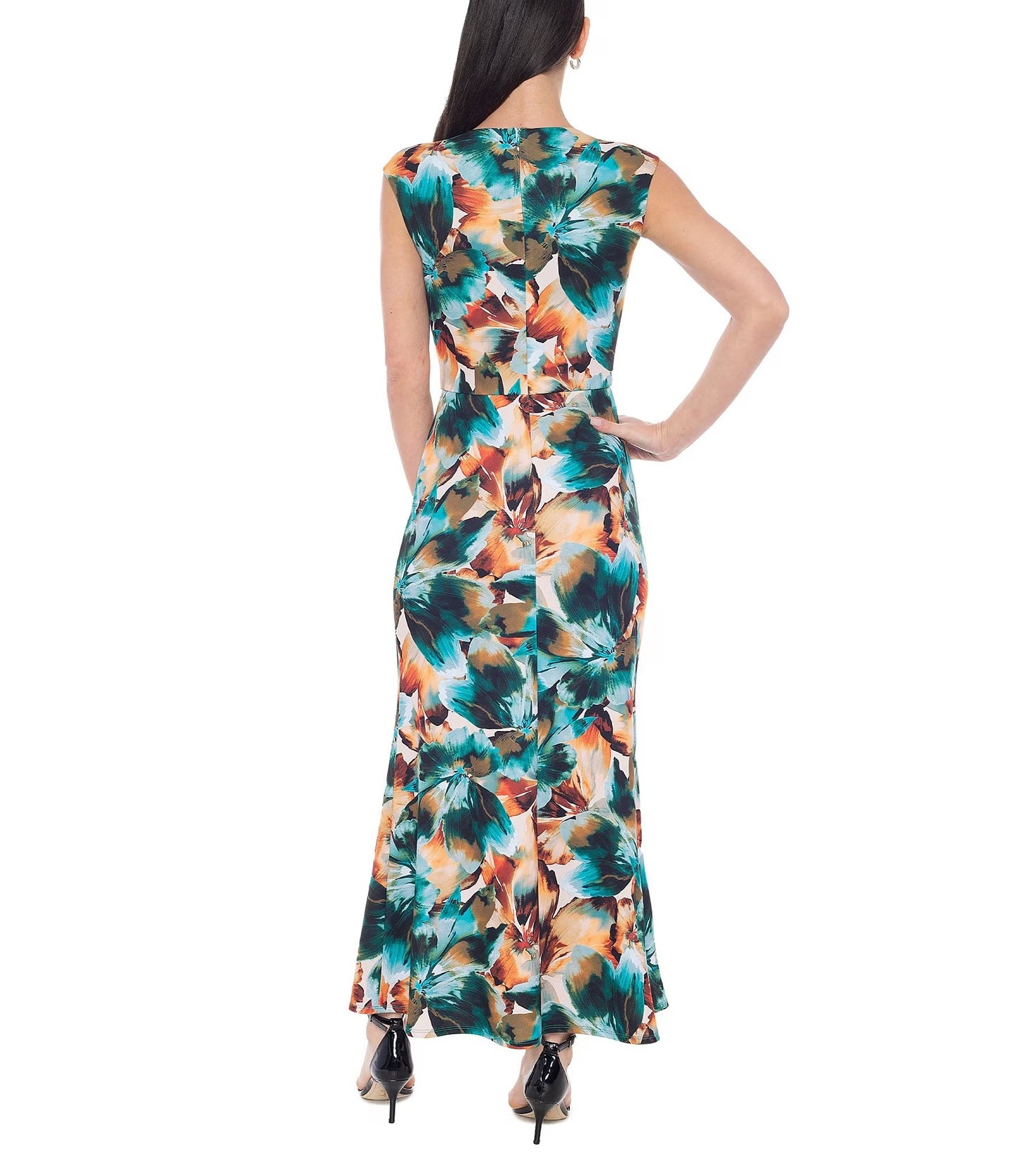 Cocktail Dresses Floral Printed Maxi Dress Turquiose/Multi