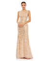 Formal Dresses Sequin Long Formal Fitted Prom Dress Blush