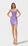 Cocktail Dresses Fitted Short Cocktail Mini Dress Lilac