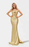 Prom Dresses Fitted Formal Long Prom Dress Beige