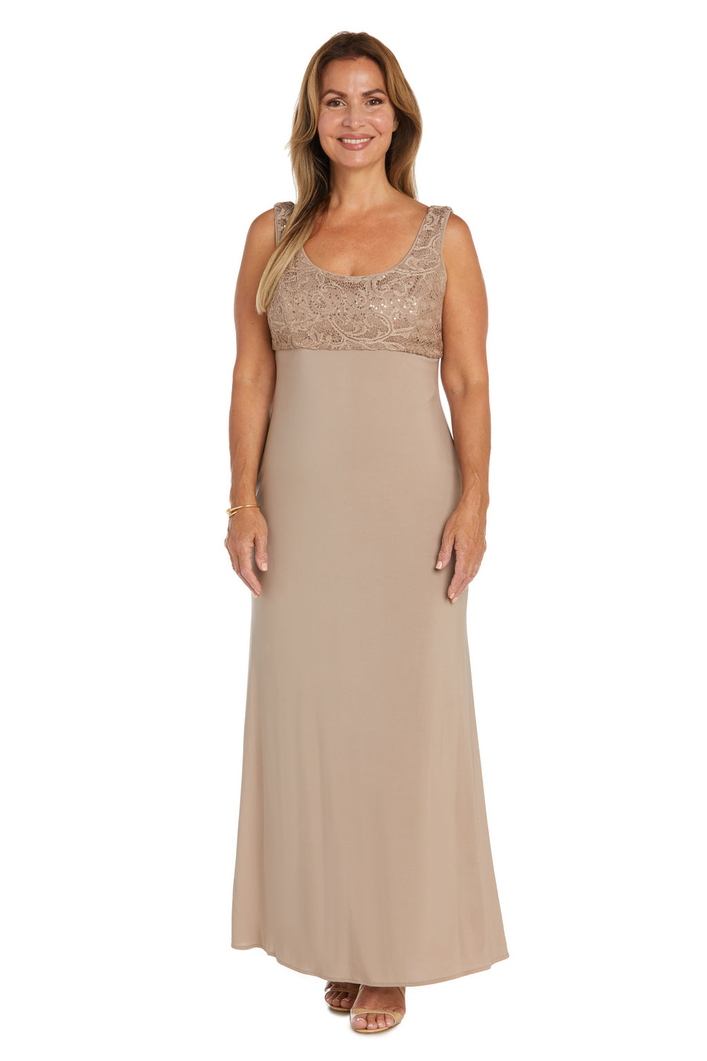 Mother of the Bride Dresses Long Ruffle Sequin Jacket Mother of the Bride Dress Mocha