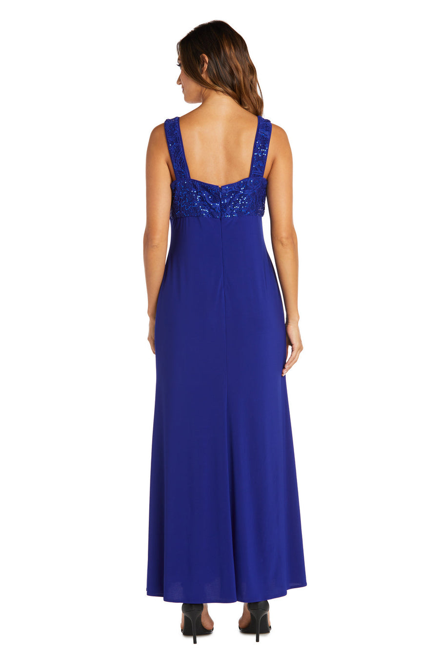 Mother of the Bride Dresses Long Ruffle Sequin Jacket Mother of the Bride Dress Royal