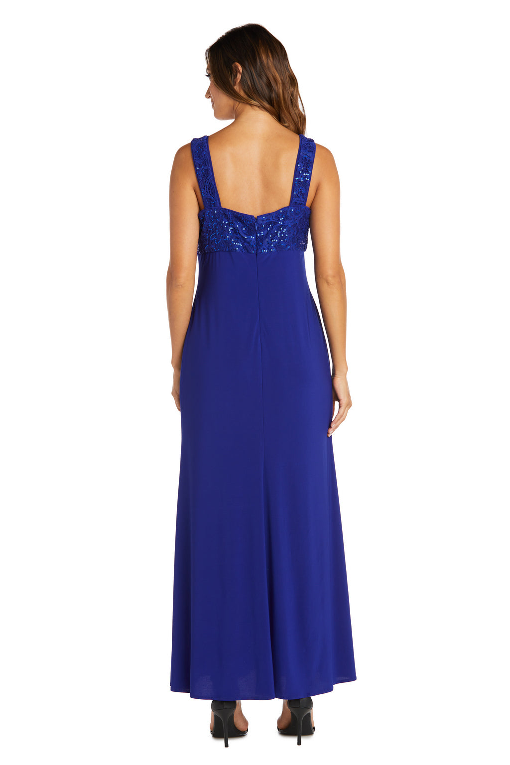 Mother of the Bride Dresses Long Ruffle Sequin Jacket Mother of the Bride Dress Royal