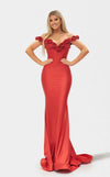 Prom Dresses Prom Fitted Long Formal Evening Dress Dark Orange
