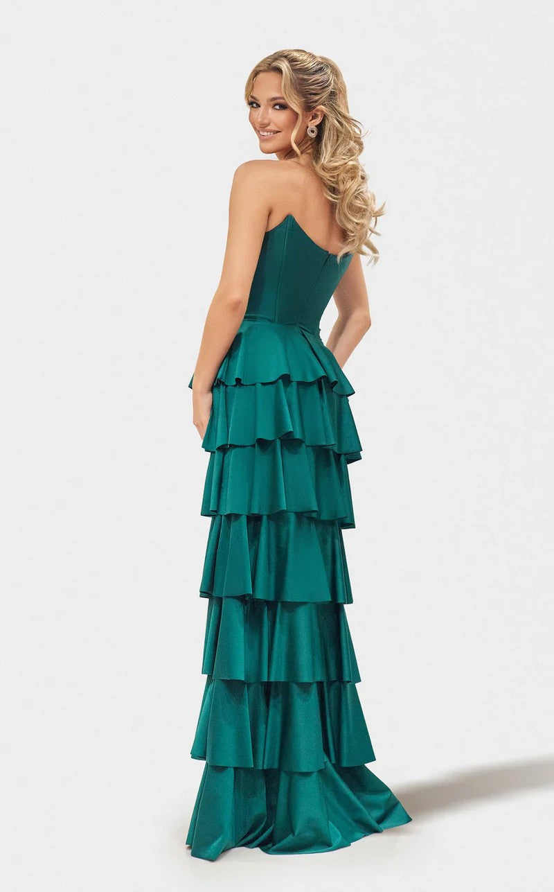 Prom Dresses Formal Corset Long Fitted Tiered Prom Dress Serpent