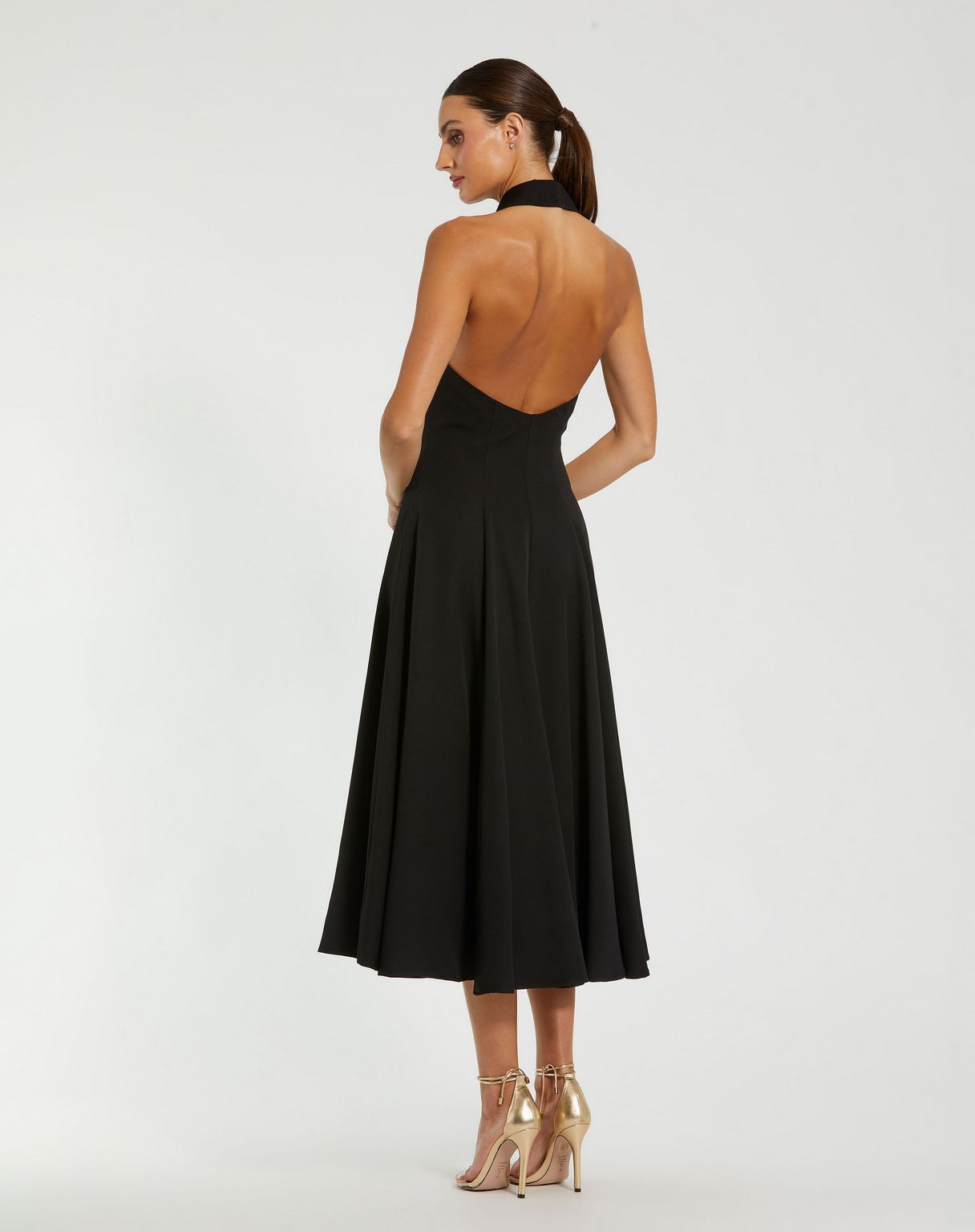 Formal Dresses A Line Tea Length Evening Formal Dress Black