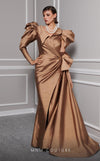 Formal Dresses  Long Evening Gown Pleated Formal Dress Gold