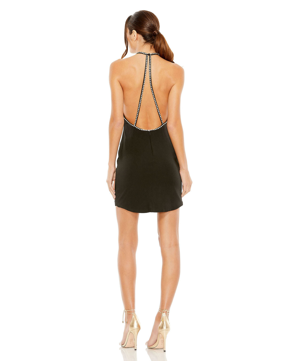 Cocktail Dresses Short Cocktail Halter Mini Dress Black