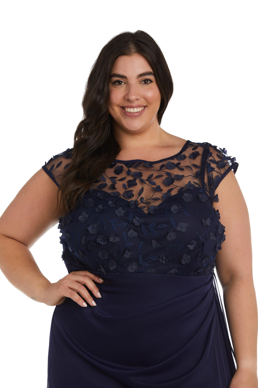 R&M Richards 2741W Plus Size Long Formal Dress