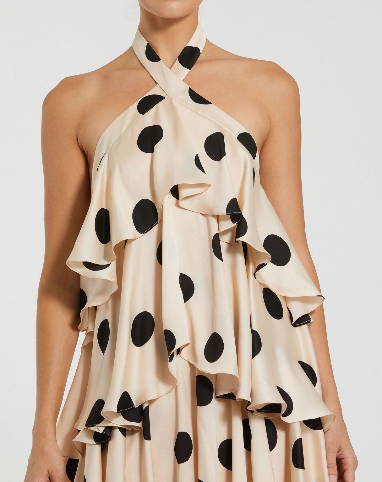 Prom Dresses Long Evening Gown Formal Layered Prom Dress Cream Black