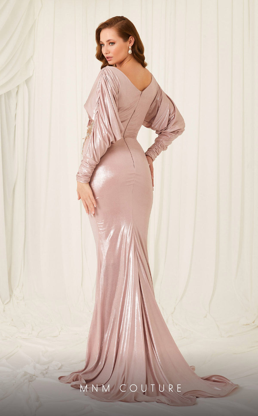 Formal Dresses Long Ruched Mermaid Formal Evening Dress Salmon