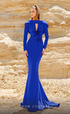 Formal Dresses Long Fitted Mermaid Evening Formal Dress Blue
