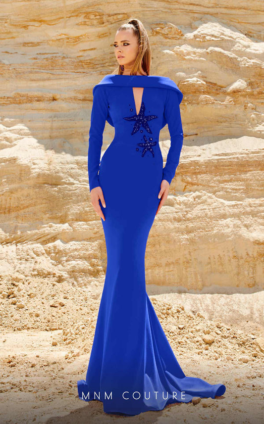 Formal Dresses Long Fitted Mermaid Evening Formal Dress Blue
