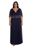 R&M Richards 2770W Long Plus Size Capelet Dress