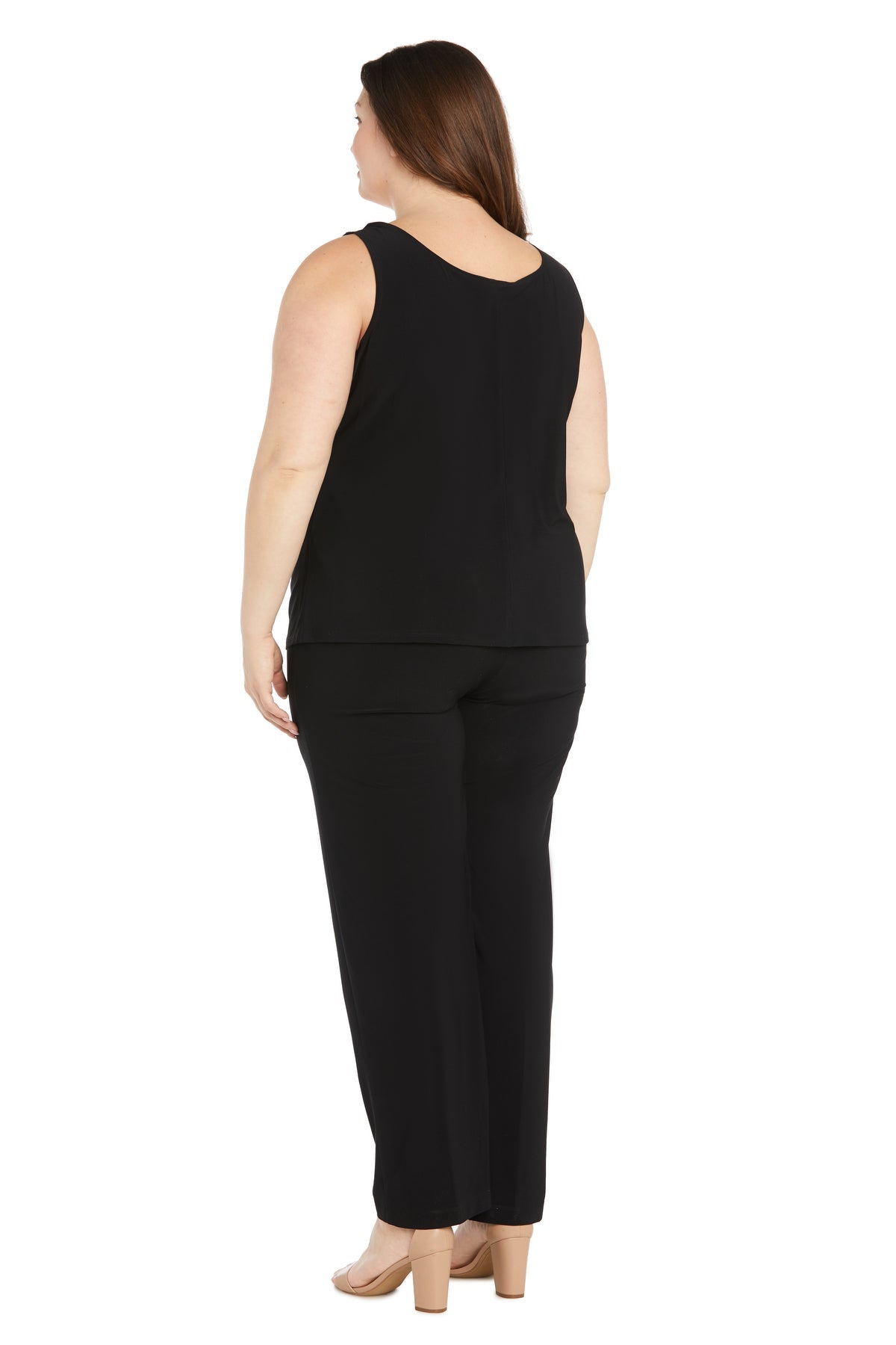 Pant Suit Sequin Plus Size Mother of the Bride Jacket Pant Suit Rose/Black