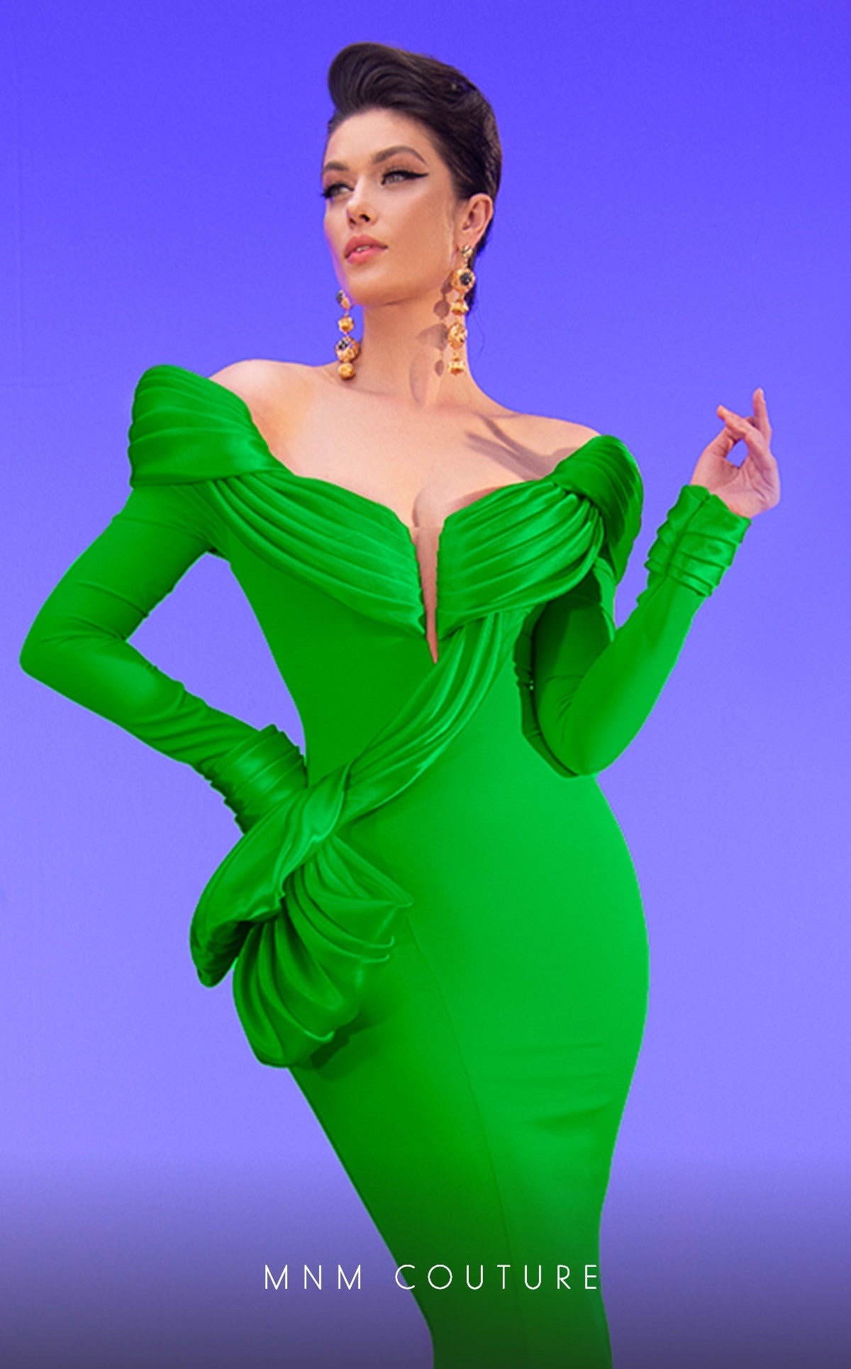 Formal Dresses Long Formal Fitted Mermaid Evening Dress Green